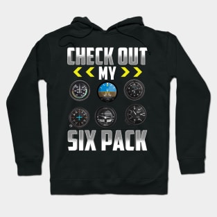 Check Out My Six Pack Airplane Pilot Aviation Pun Hoodie